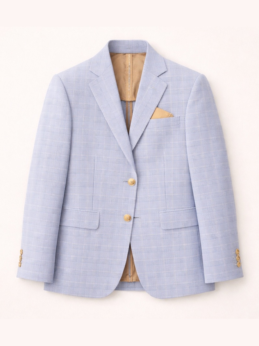 NWT Leo & Zachary light blue glen plaid check formal blazer suit kids formal